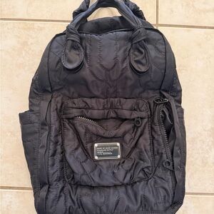 Stylish Black Quilted Backpack